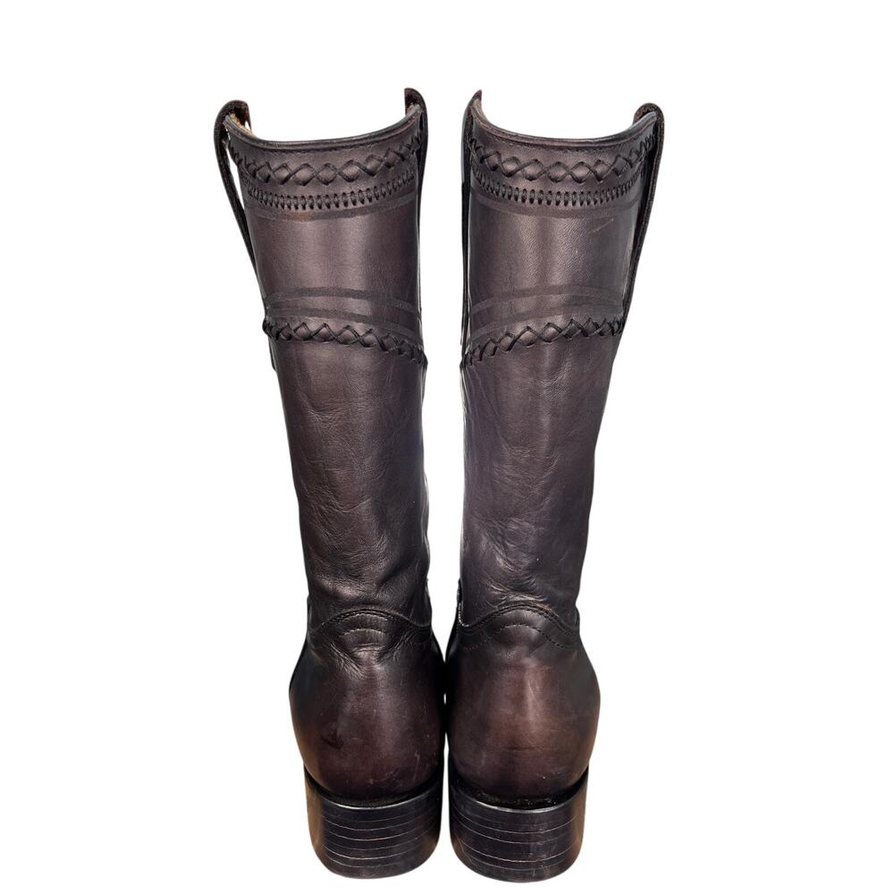 Cuadra Men’s Stingray Black Leather Square Toe Cowboy Boot Size US 10 D - Picture 8 of 11